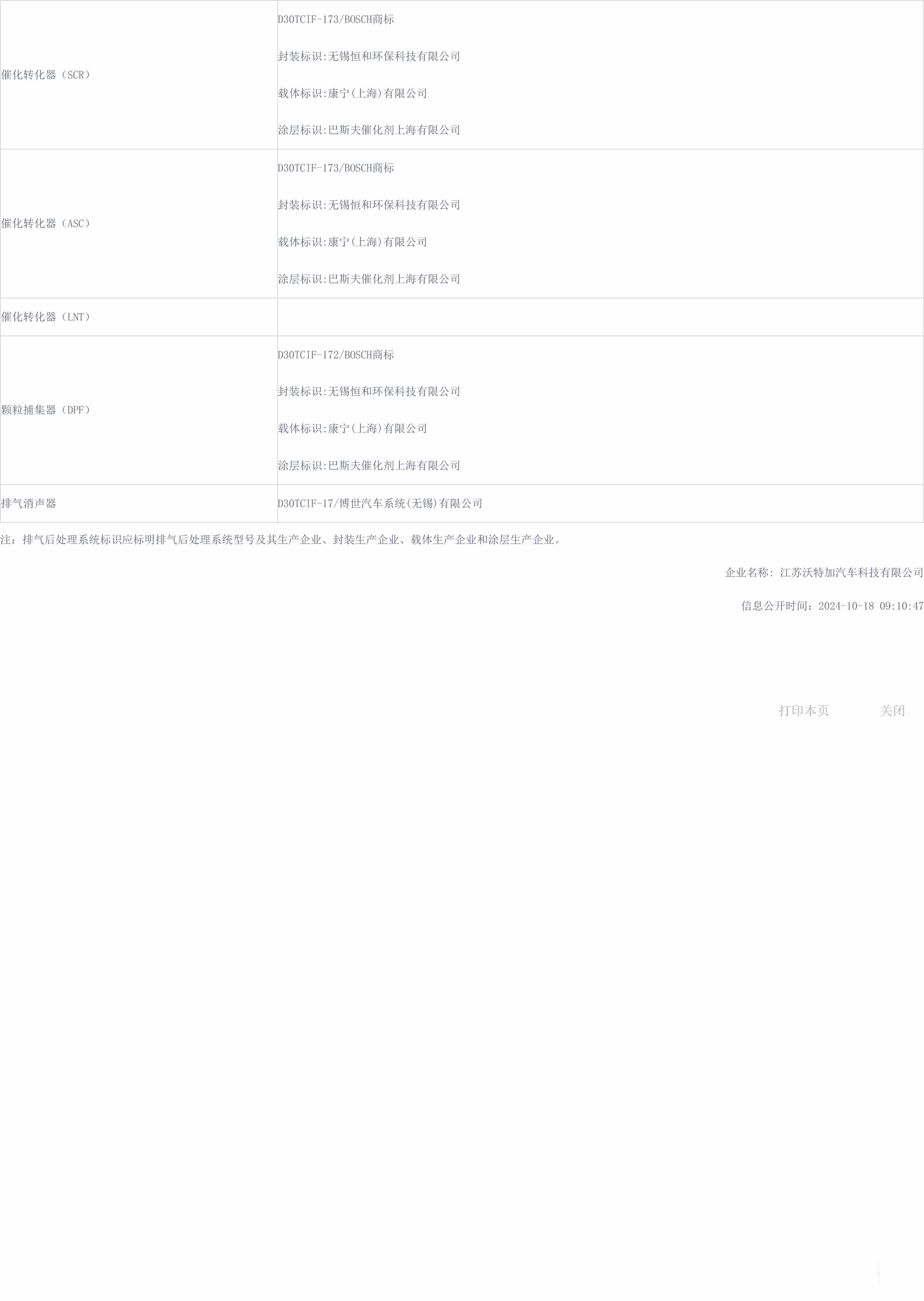 车辆环保信息公开