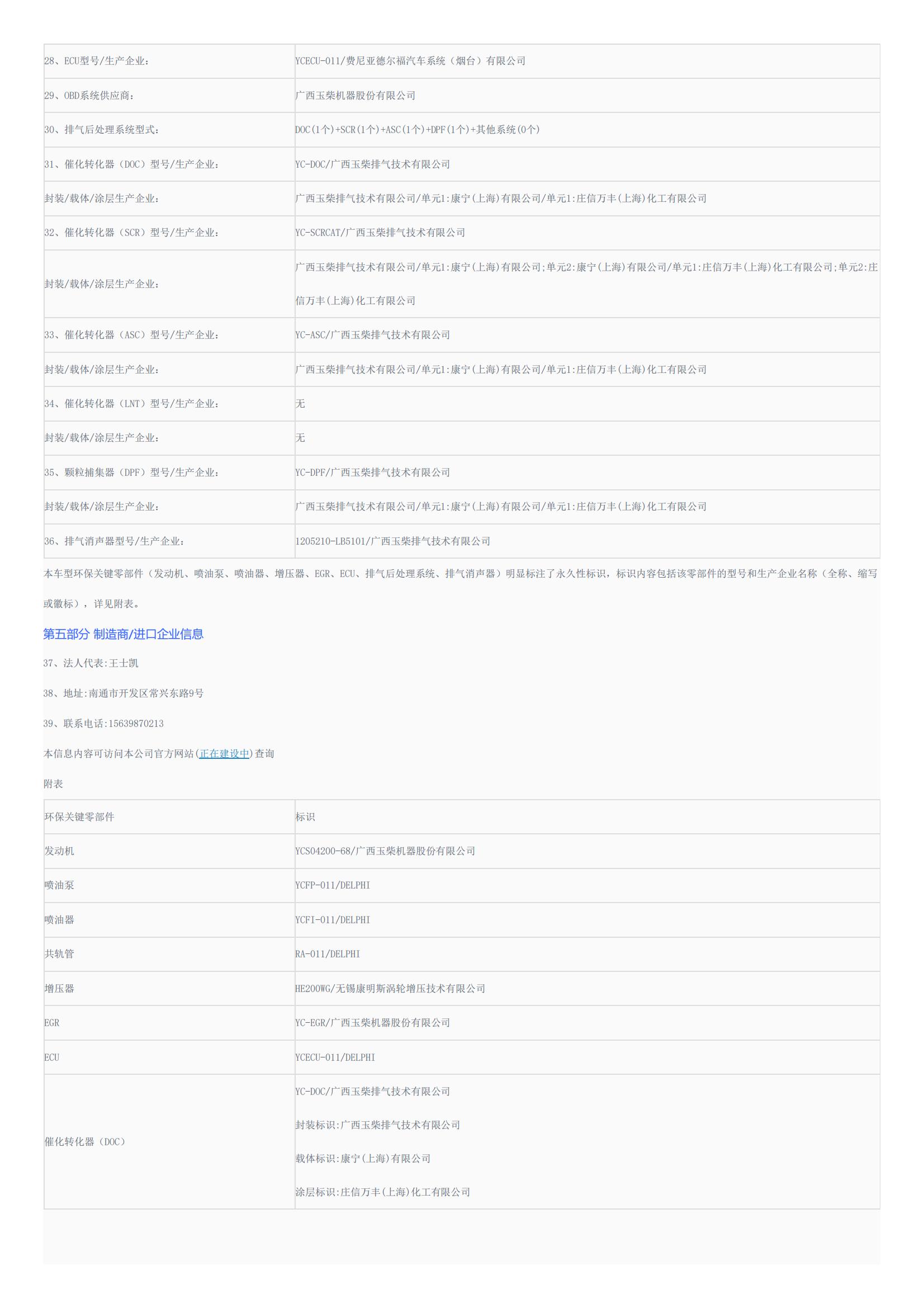 车辆环保信息公开