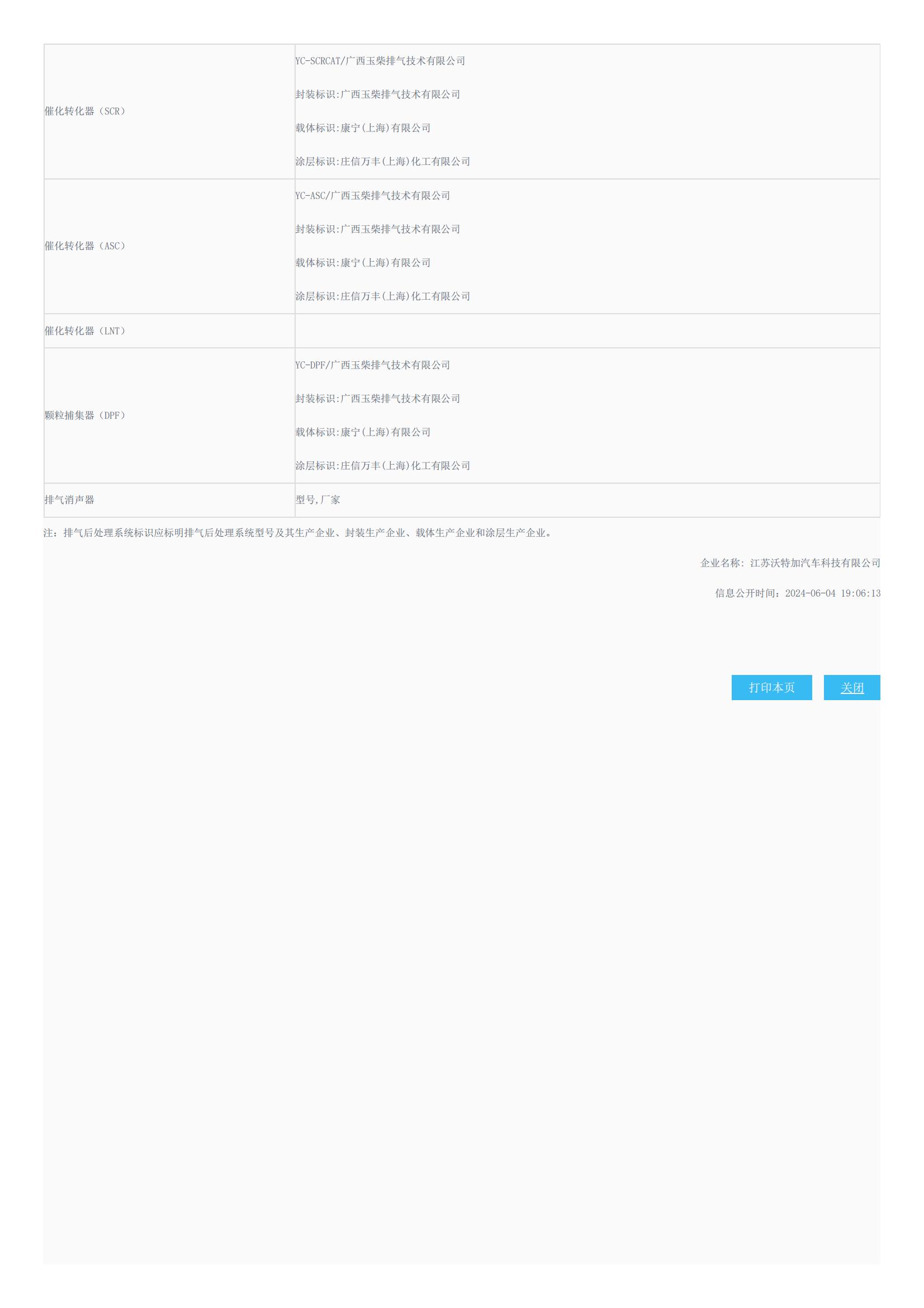 车辆环保信息公开