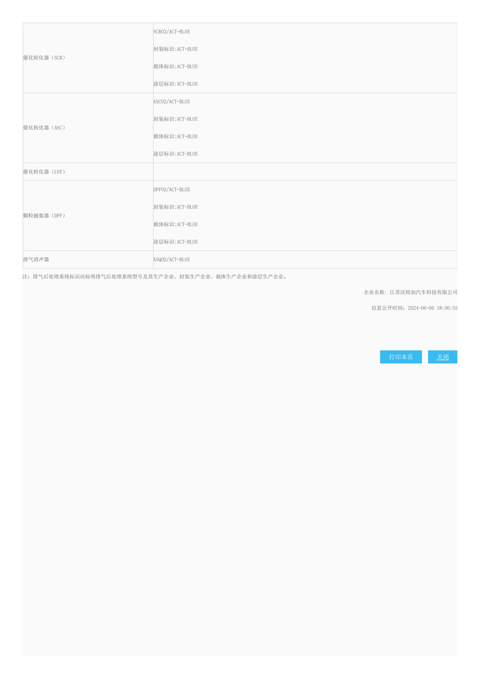 车辆环保信息公开