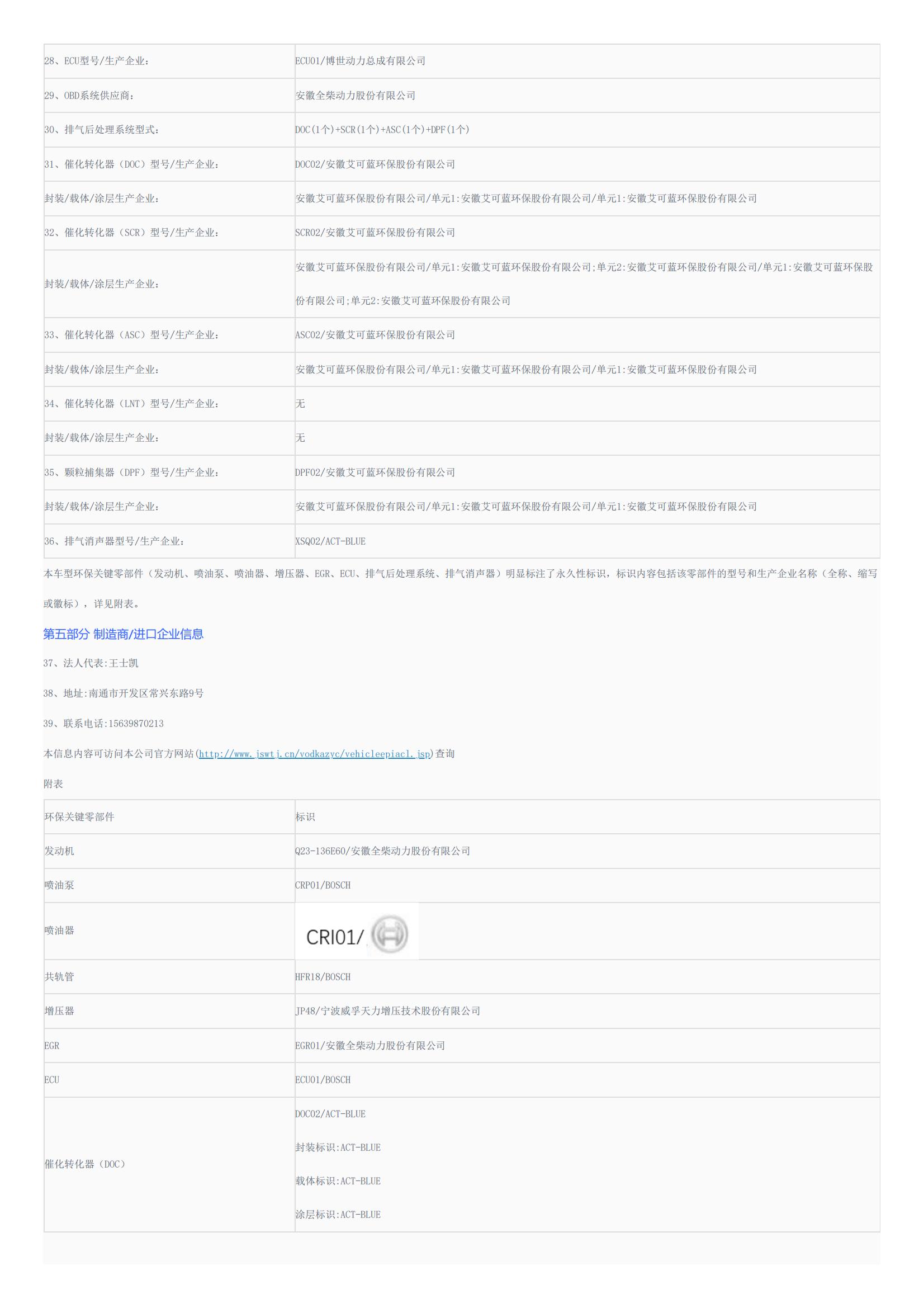 车辆环保信息公开